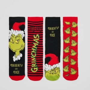Długie skarpetki z motywem Grincha'a 4-pak House