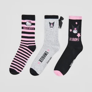 Długie skarpetki z motywem Hello Kitty i Kuromi 2-pak House
