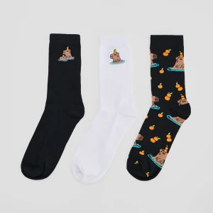 Długie skarpetki z motywem kapibary 3-pak House