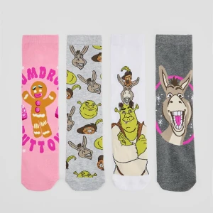 Długie skarpetki z motywem Shrek 4-pak House