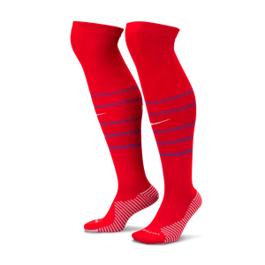 Długie skarpety piłkarskie Nike Dri-FIT FFF Strike (wersja domowa) - Czerwony