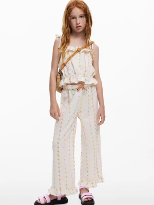 Długie spodnie z pomponami Desigual