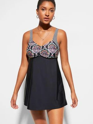 Długie tankini (2 części) z figami bikini highwaist bonprix