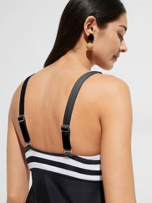 Długie tankini z figami bikini high waist (komplet 2-cz.) bonprix