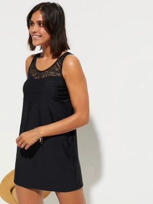 Długie tankini z koronką (2 części), z szybko schnącego materiału bonprix
