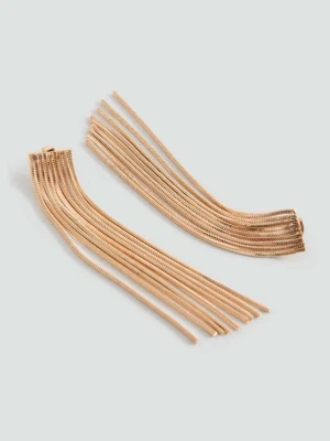 Długie wiszące kolczyki złoty - Dziewczyna - Rozmiar uniwersalny - MANGO TEEN