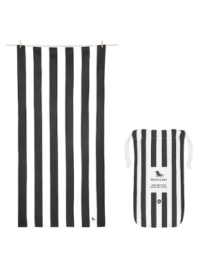 Dock & Bay ręcznik plażowy szybkoschnący Kamari Charcoal 200 x 90 cm