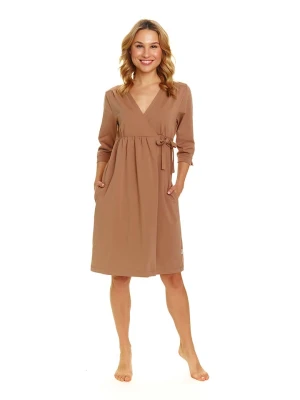Doctor Nap Sukienka ciążowa w kolorze jasnobrązowym rozmiar: M