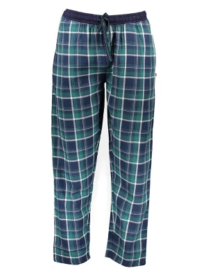 Dodo Homewear Spodnie piżamowe w kolorze zielono-granatowym rozmiar: L