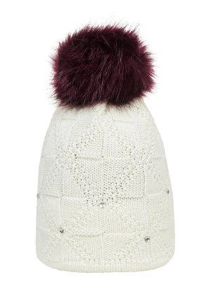 Döll Dzianinowa czapka w kolorze białym rozmiar: 55 cm