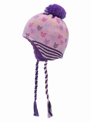 Döll Dzianinowa czapka w kolorze fioletowo-jasnoróżowym rozmiar: 41 cm