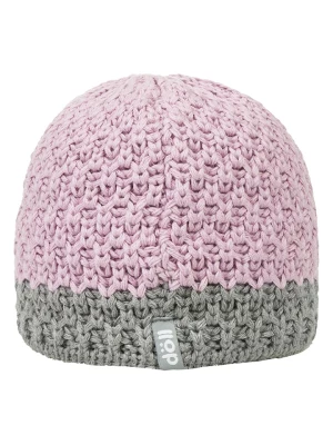 Döll Dzianinowa czapka w kolorze szaro-jasnoróżowym rozmiar: 51 cm