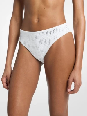Dół bikini zdobiony kryształkami Michael Kors BIAŁY (Biały)