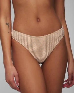 Dół Kostiumu Kąpielowego Roxy Gingham Beżowy