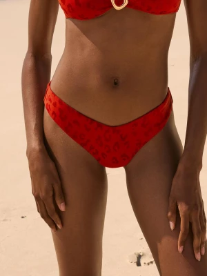 Dół od bikini brazyliany z wysokim stanem z efektem żakardowym Etam