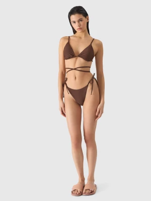 Dół od bikini damski - brązowy 4F
