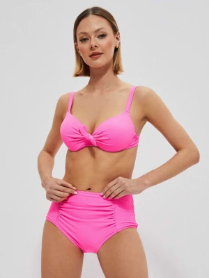 Dół od bikini high waist różowy Moodo