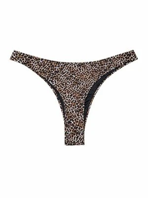 Dół od bikini Stradivarius brązowy melanż