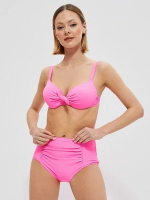 Dół od bikini z wysokim stanem - różowy Moodo