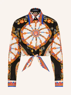 Dolce & Gabbana Bluzka Koszulowa schwarz czarny