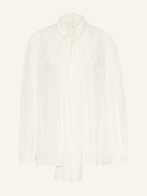 Dolce & Gabbana Bluzka Z Jedwabiu Z Wiązaniem weiss