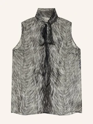 Zdjęcie produktu Dolce & Gabbana Bluzka Z Wiązaniem Pod Szyją Z Jedwabiu grau