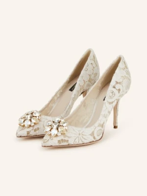 Dolce & Gabbana Czółenka Rainbow Z Ozdobnymi Kamykami weiss