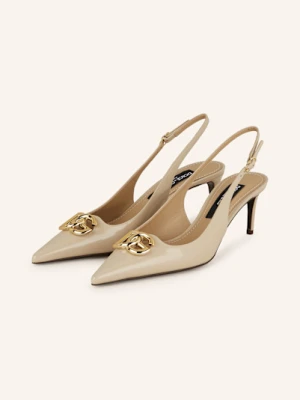 Dolce & Gabbana Czółenka Z Odkrytą Piętą beige