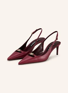 Dolce & Gabbana Czółenka Z Odkrytą Piętą rot