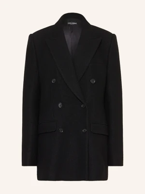 Dolce & Gabbana Długi Blezer schwarz CZARNY