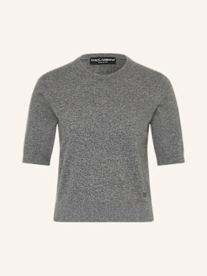 Dolce & Gabbana Dzianinowa Koszulka Z Kaszmiru grau