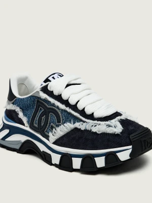 Dolce & Gabbana Jeansowe sneakersy Country Road | zamsz | shearling