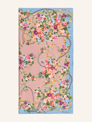 Dolce & Gabbana Jedwabna Chusta rosa