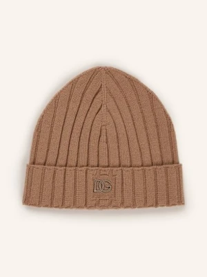 Dolce & Gabbana Kaszmirowa Czapka beige