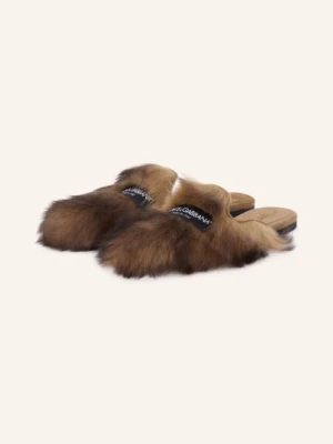 Dolce & Gabbana Klapki braun