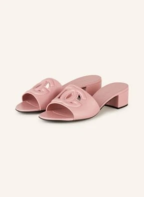 Dolce & Gabbana Klapki Typu Mules rosa