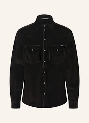 Dolce & Gabbana Koszula Sztruksowa Regular Fit schwarz