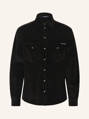 Dolce & Gabbana Koszula Sztruksowa Regular Fit schwarz