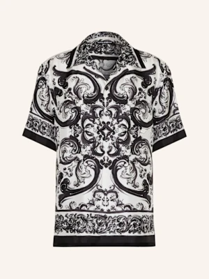 Dolce & Gabbana Koszula Z Jedwabiu Comfort Fit schwarz