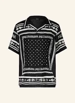 Dolce & Gabbana Koszula Z Klapami Regular Fit Z Mieszanki Materiałów, Z Dodatkiem Jedwabiu schwarz