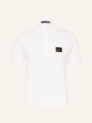 Dolce & Gabbana Koszulka Polo Piqué weiss
