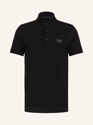 Dolce & Gabbana Koszulka Polo Z Piki schwarz