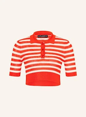 Dolce & Gabbana Krótka Koszulka Polo Z Dżerseju rot