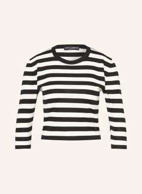 Dolce & Gabbana Krótki Sweter Z Rękawem 3/4 schwarz