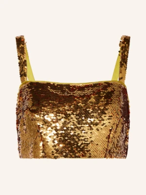 Dolce & Gabbana Krótki Top Z Cekinami gold