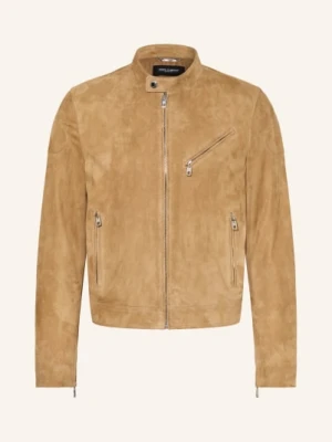 Dolce & Gabbana Kurtka Skórzana braun