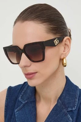 Dolce & Gabbana okulary przeciwsłoneczne damskie kolor brązowy 0DG4438