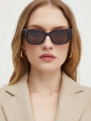 Dolce & Gabbana okulary przeciwsłoneczne damskie kolor brązowy