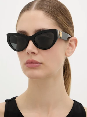 Dolce & Gabbana okulary przeciwsłoneczne kocie oczy damskie czarny