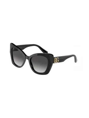 Dolce & Gabbana, Okulary przeciwsłoneczne w kształcie kociej oka dla kobiet Black, female,